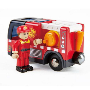 Vláčkodráha auto - Hasičský vůz se sirénou (Hape)