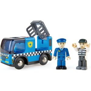 Vláčkodráha auto - Policejní vůz s houkačkou (Hape)