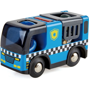 Vláčkodráha auto - Policejní vůz s houkačkou (Hape)