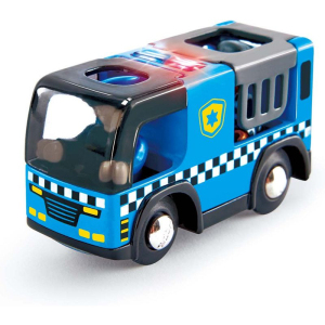 Vláčkodráha auto - Policejní vůz s houkačkou (Hape)