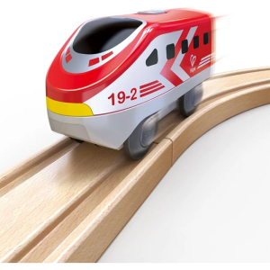 Vláčkodráha mašinka - Elektrická s pohonem, Intercity červená (Hape)