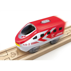 Vláčkodráha mašinka - Elektrická s pohonem, Intercity červená (Hape)