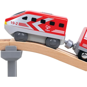 Vláčkodráha mašinka - Elektrická s pohonem, Intercity červená (Hape)