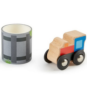 Vláčkodráha doplněk - Rozlož a jeď, Mašinka s páskou (Hape)