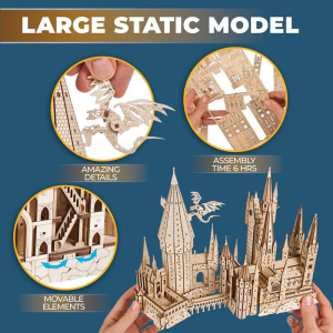 3D mechanický model - Hrad Bradavice, Harry Potter (Ugears)