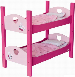 Postýlka pro panenky - Trendy palanda s peřinkou (Woody)