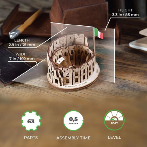 3D mechanický model - Mini, Římské Koloseum (Ugears)