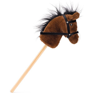 Koňská hlava na tyči - Hobby horse Bonnie tmavě hnědý (Faunica)