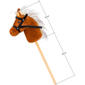 Koňská hlava na tyči - Hobby horse Scarle světle hnědý (Faunica)