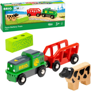 Vláčkodráha mašinka - Elektrická s pohonem, Farmářský vlak (Brio)