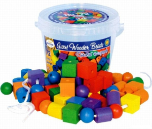 Navlékací perle - Maxikorále v kyblíku, 72ks (Detoa)