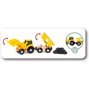Vláčkodráha auta - Stavební vozidla (Brio)