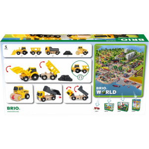 Vláčkodráha auta - Stavební vozidla (Brio)
