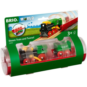Vláčkodráha vláček - Parní vlak s tunelem (Brio)