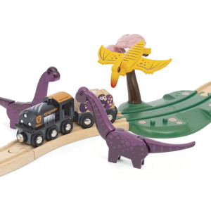 Vláčkodráha Brio - Dinosauří dobrodružná sada, 21 dílů