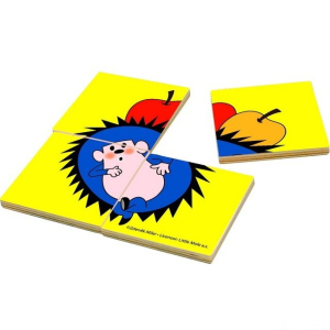 Skládací obrázky - První puzzle Krtek barevný, 16ks (Bino)