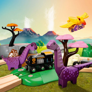 Vláčkodráha Brio - Dinosauří dobrodružná sada, 21 dílů