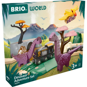 Vláčkodráha Brio - Dinosauří dobrodružná sada, 21 dílů