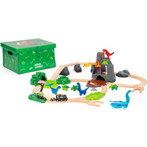 Vláčkodráha Brio - Dinosauří deluxe vlaková sada, 45 dílů
