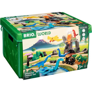 Vláčkodráha Brio - Dinosauří deluxe vlaková sada, 45 dílů