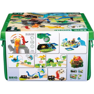 Vláčkodráha Brio - Dinosauří deluxe vlaková sada, 45 dílů