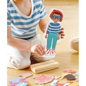 Puzzle oblékání magnetické - Oblékni mě, 68ks (Hape)