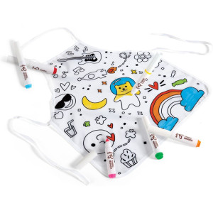 Malování - Zástěra k vymalování včetně 6 fixů (Hape)
