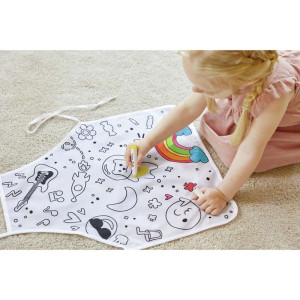 Malování - Zástěra k vymalování včetně 6 fixů (Hape)