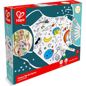 Malování - Zástěra k vymalování včetně 6 fixů (Hape)