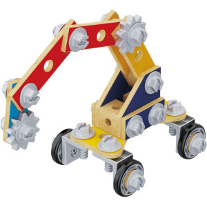 Stavebnice montážní - Box s nářadím, 83 dílů (Hape)