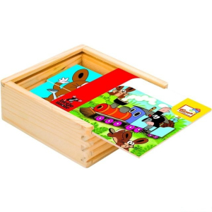 Skládací obrázky - První puzzle Krtek barevný, 16ks (Bino)