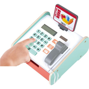 Prodejna - Dětská pokladna dřevěná s kalkulačkou (Hape)