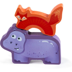 Zvířátka dřevěné - Zvířecí králoství na desce (Hape)
