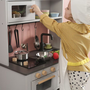 Kuchyňka dětská - Dřevěná, SILLTRUT šedá (Ikea)