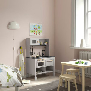 Kuchyňka dětská - Dřevěná, SILLTRUT šedá (Ikea)