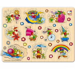 Puzzle vkládací - Rákosníček, 10ks (Bino)