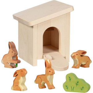 Holztiger - Set, Králikárna se zvířátky