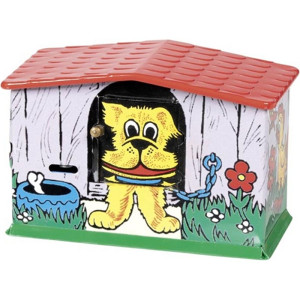 Pokladnička plechová - Psí bouda retro (Goki)
