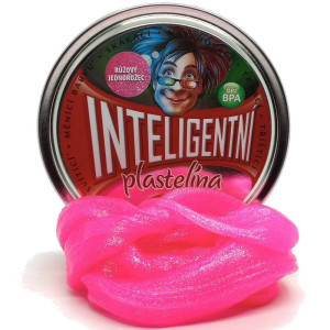 Inteligentní plastelína - třpytící, Růžový jednorožec