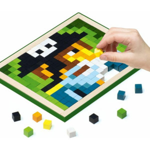 Mozaika - Pixely dřevěné, Piráti 400 kostek (Cubika)