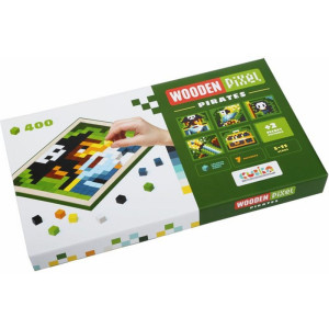 Mozaika - Pixely dřevěné, Piráti 400 kostek (Cubika)