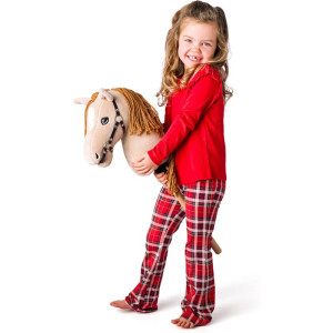 Koňská hlava na tyči - Hobby horse Gracia béžová klisna provázková hříva (Faunica)