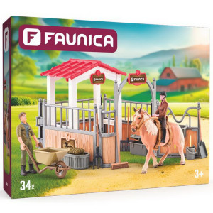 Faunica - Koně set, Malá stáj s koněm a příslušenstvím