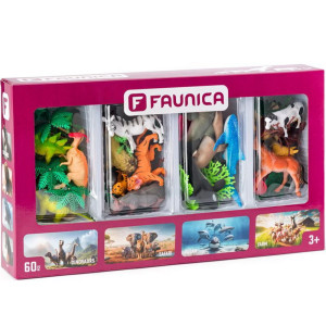Faunica - Zvířátka set, Planeta zvířat 4 světy, 60 dílků