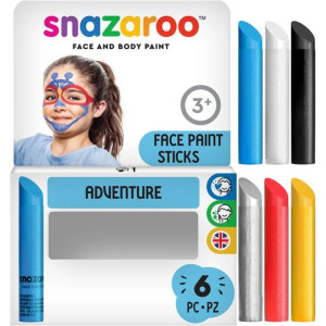 Snazaroo - Tužky na obličej, 6 barev, Dobrodružství