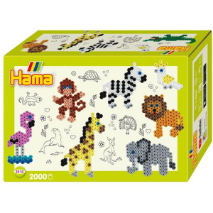 Hama zažehlovací korálky - MIDI Box, 2000ks Zoo zvířátka