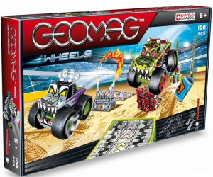 Geomag - Wheels 707, Monster Truck Show, tři auta, 100 dílků