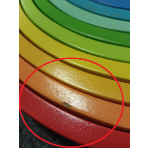 Kostky - Oblouky, XL duhové dřevěné, 12ks (Small foot) - BAZAR