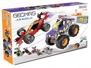 Geomag - Wheels Race Large, čtyři auta, 62 dílků