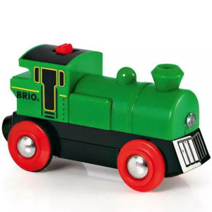 Vláčkodráha mašinka - Elektrická s pohonem, Zelená (Brio)
